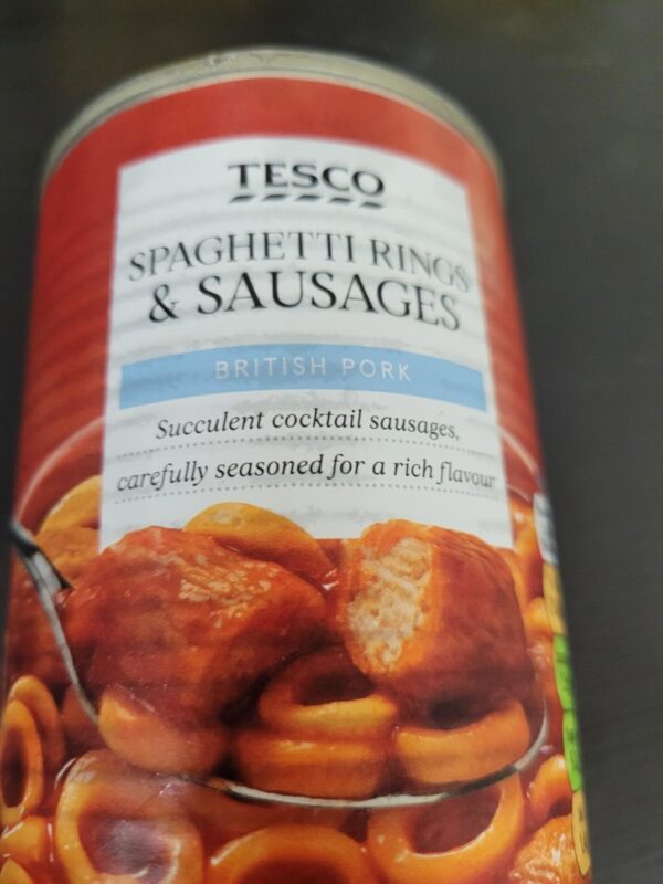 Spaghetti Hoops With Sausages