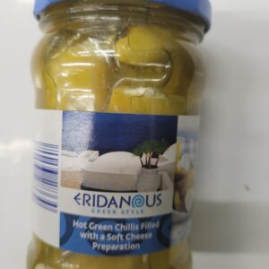 Hot Green Chillis Stuffed With Soft Cheese