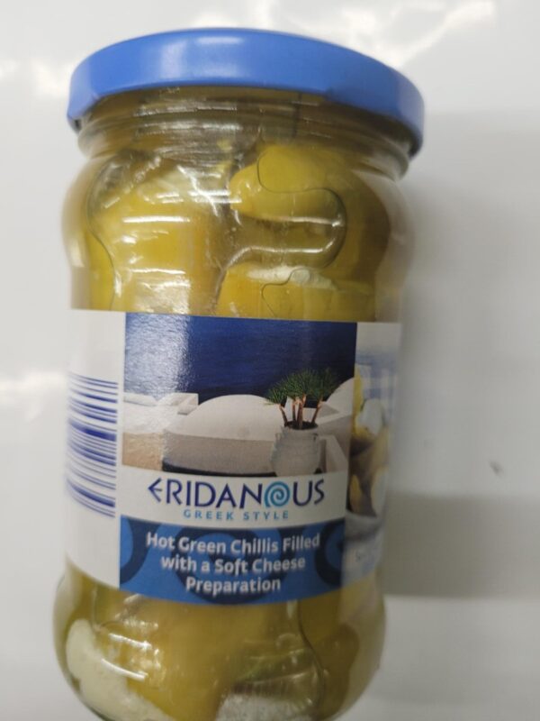 Hot Green Chillis Stuffed With Soft Cheese