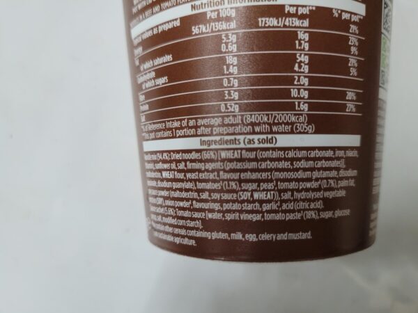 Beef & Tomato Pot Noodle - Image 2