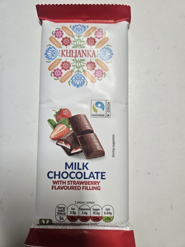 Milk Chocolate with Strawberry Filling