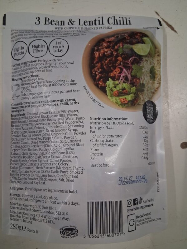 3 Bean and Lentil Chilli - Image 2