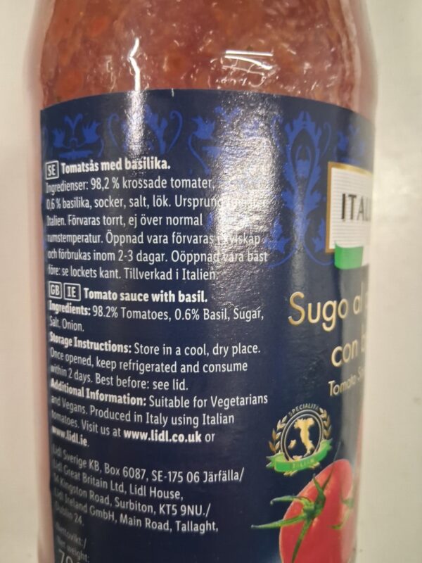 Tomato Sauce with Basil - Image 2