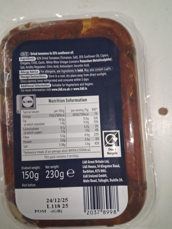 Dried Tomatoes in Sunflower Oil - Image 2