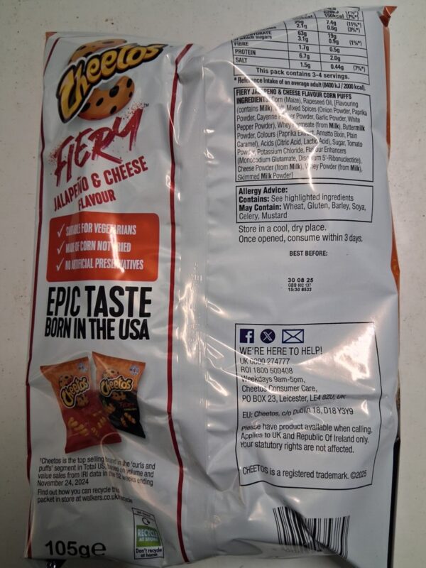 Jalapeno and Cheese Cheetos - Image 2