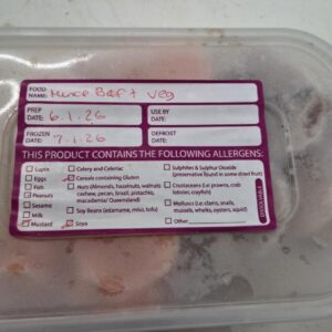 Frozen Mince Beef and Veg